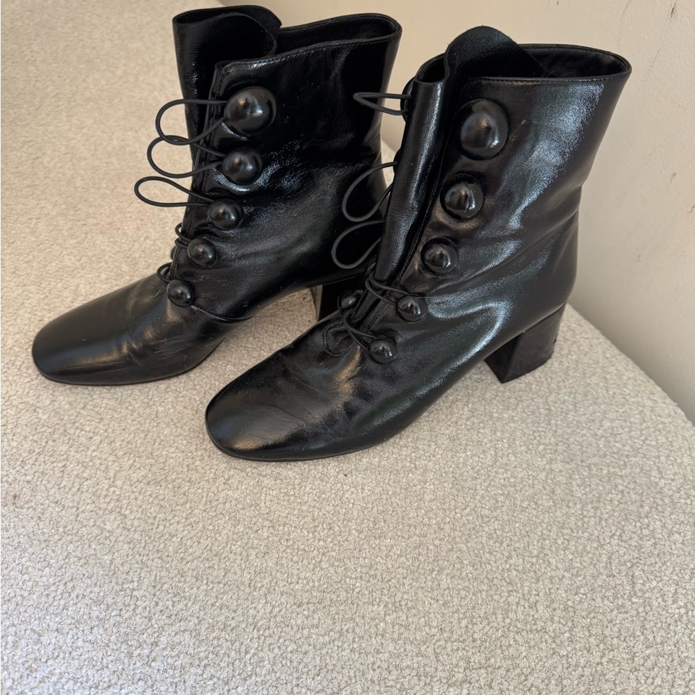 Black Leather Ankle Boots